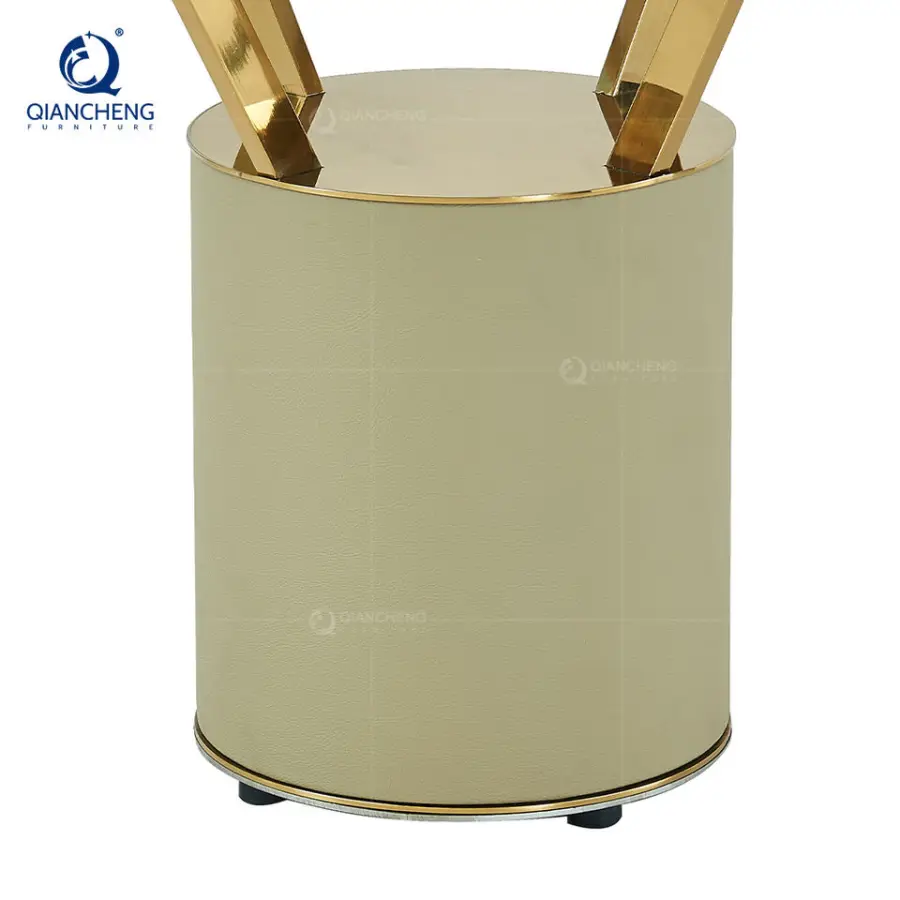 Oem Odm Marble Round Side Table American Modern Travertine Stone Coffee Table Bed Side Gold Layer Other Living Room Furniture — image 5