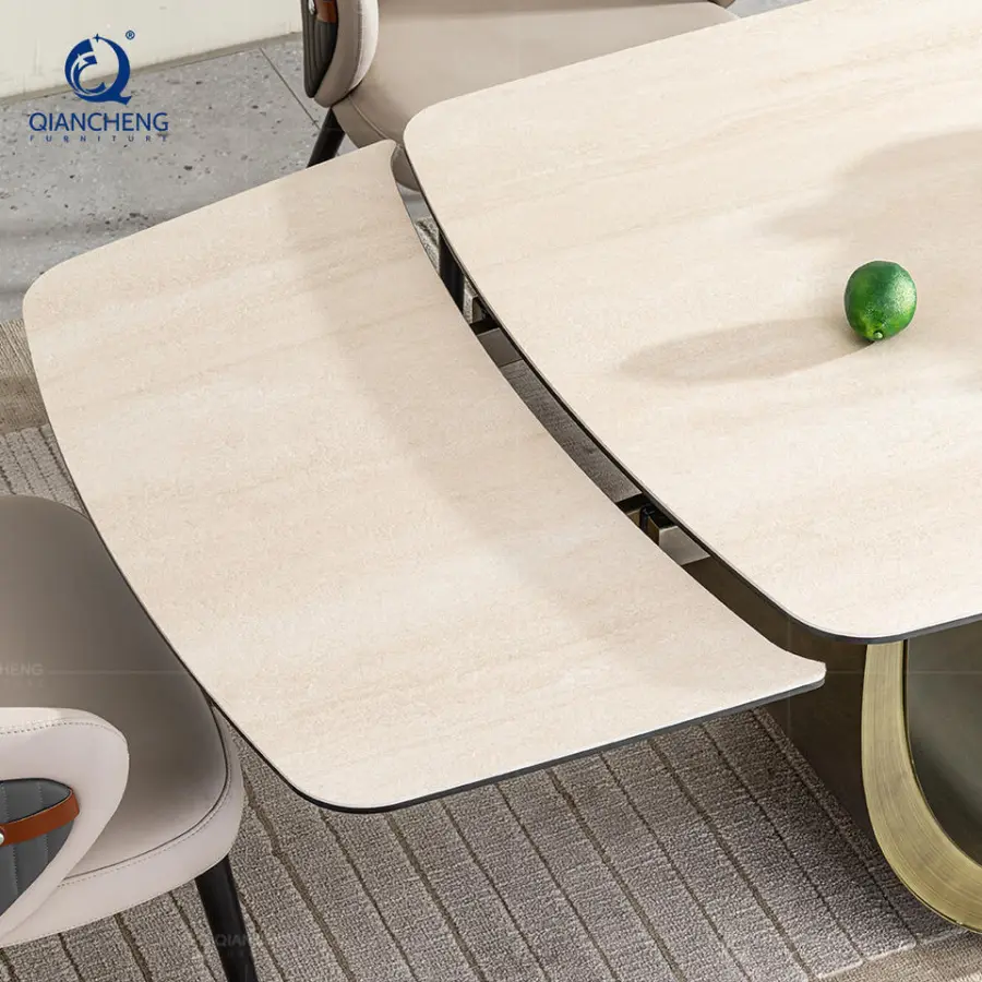 Luxury Extendable Elegant Modern Transformer Dining Table Extendable for Home Apartment Furniture Multi-functional Dining Table — image 5