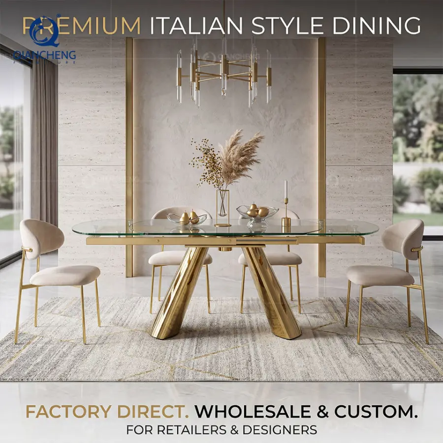 Modern Kitchen Multifunction Folding Rotating Expanding Dining Table Mechanical Geared Convertible Rotatable Glass Dining Set — image 6