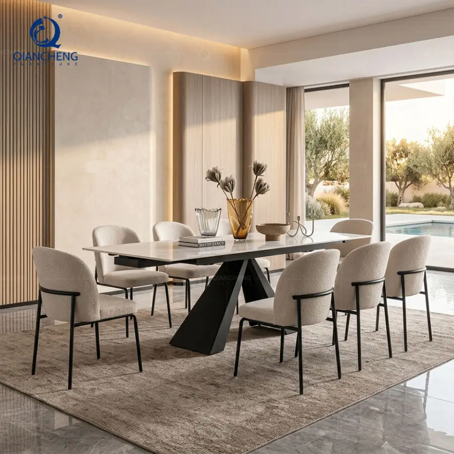 3m Long Extendable System Dining Table Set for 8-10 Farmhouse Style 12-seat X Large Single Leg Extendable-dining-table — image 5