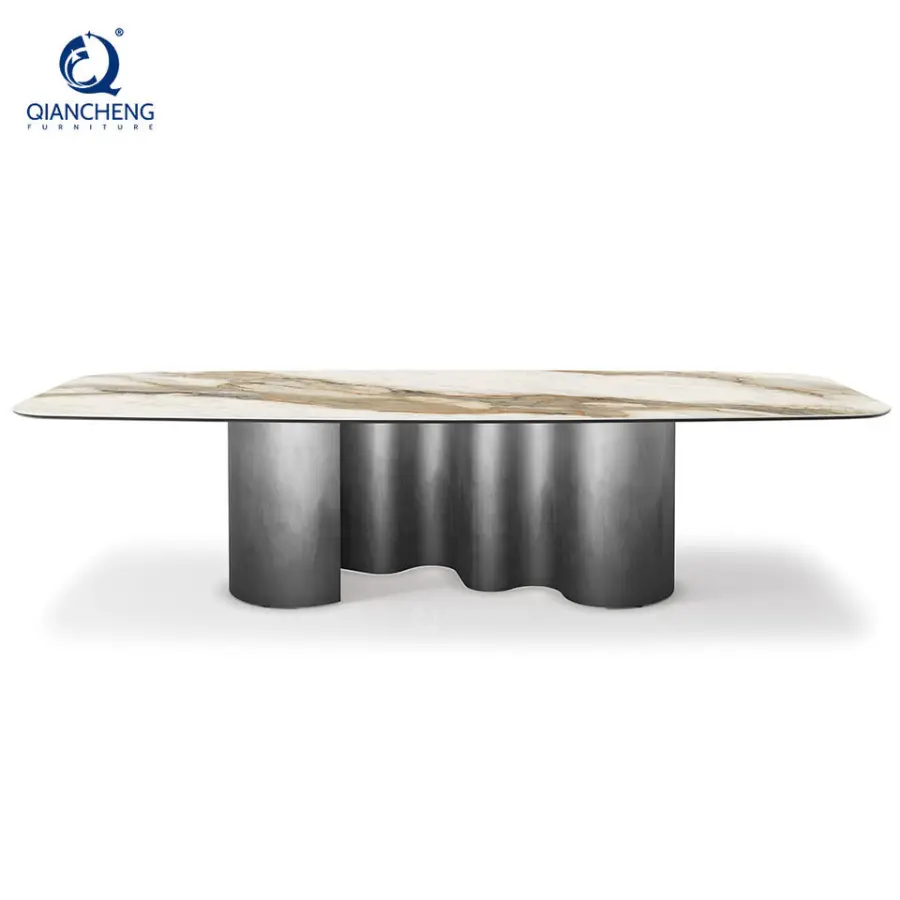 Qiancheng Modern Dining Table with Adjustable and Expandable Extension for Space-Saving Kitchen and Dining Room Furniture — image 5