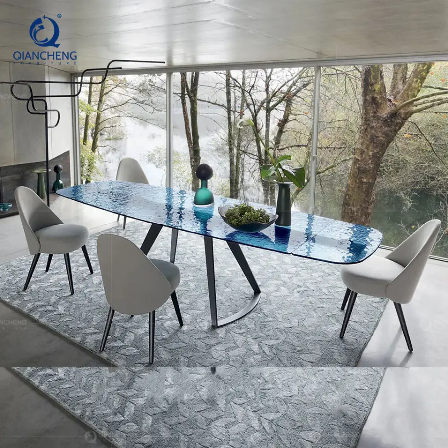 300x100 Extendable Transformer Glass Dining Table 14 Seater Chinese Supplier Modern Iutdoor Gardendining Extend Table — view 1