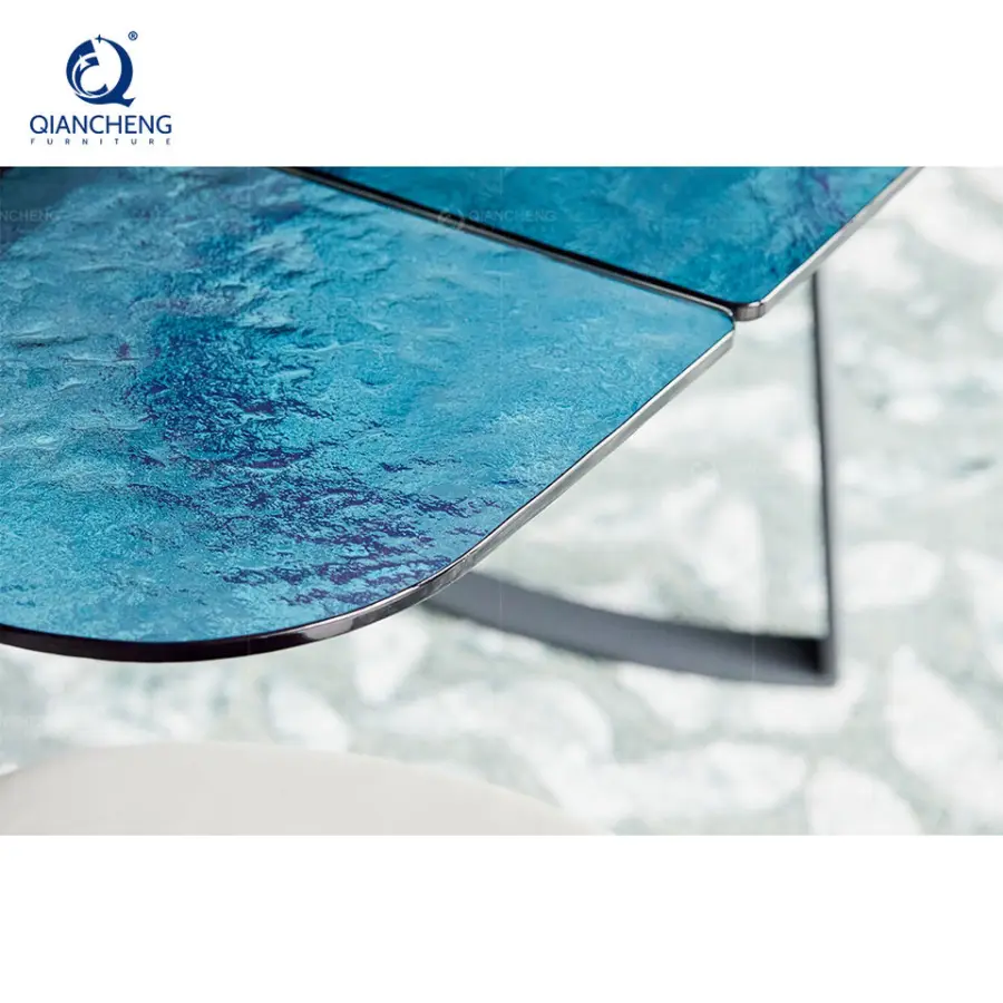 300x100 Extendable Transformer Glass Dining Table 14 Seater Chinese Supplier Modern Iutdoor Gardendining Extend Table — image 4