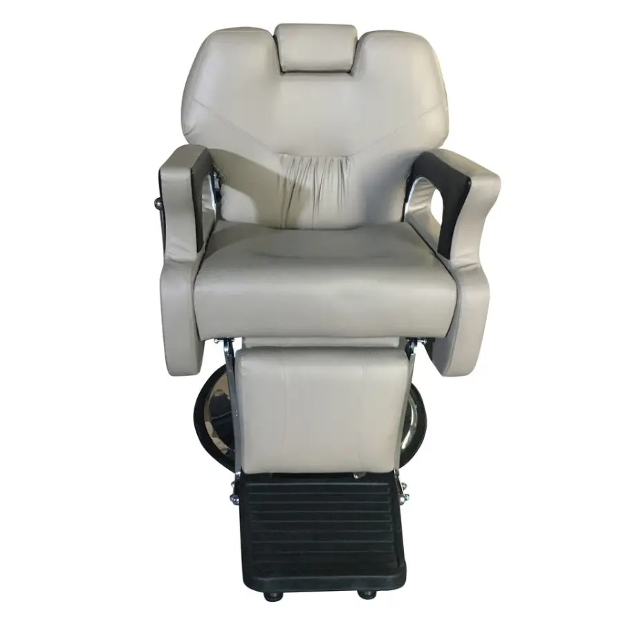China Wholesale Hydraulic Pump Barber Chair Brown Black Man Hair Salon Furniture for Sale — view 6