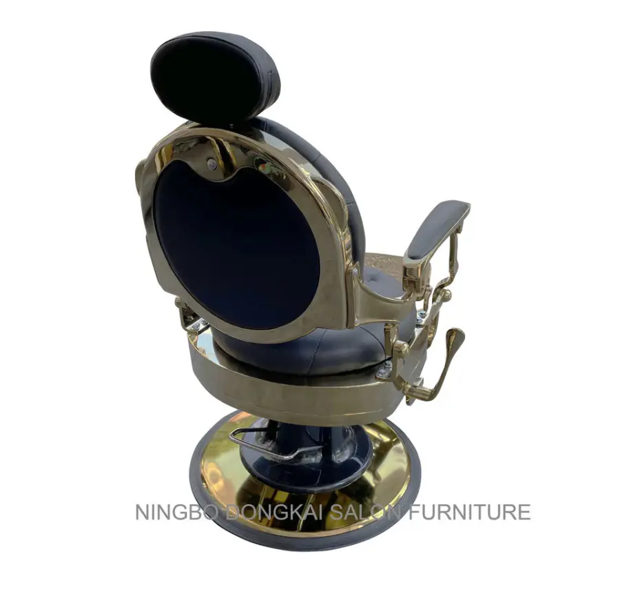 Hotsale Hair Salon Furniture Gold Salon Chair Wholesale Cheap Gold Barber Chair — view 2