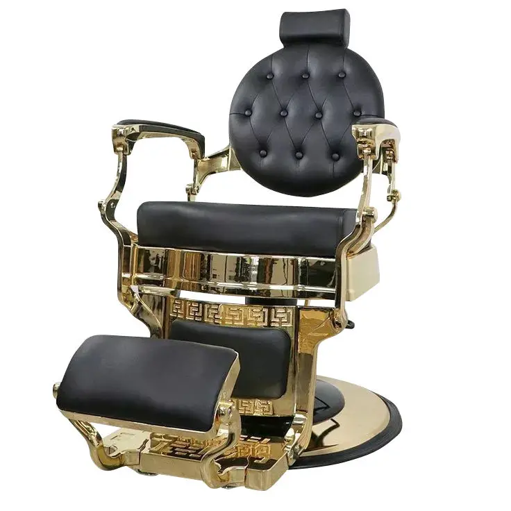 Hotsale Hair Salon Furniture Gold Salon Chair Wholesale Cheap Gold Barber Chair — view 5