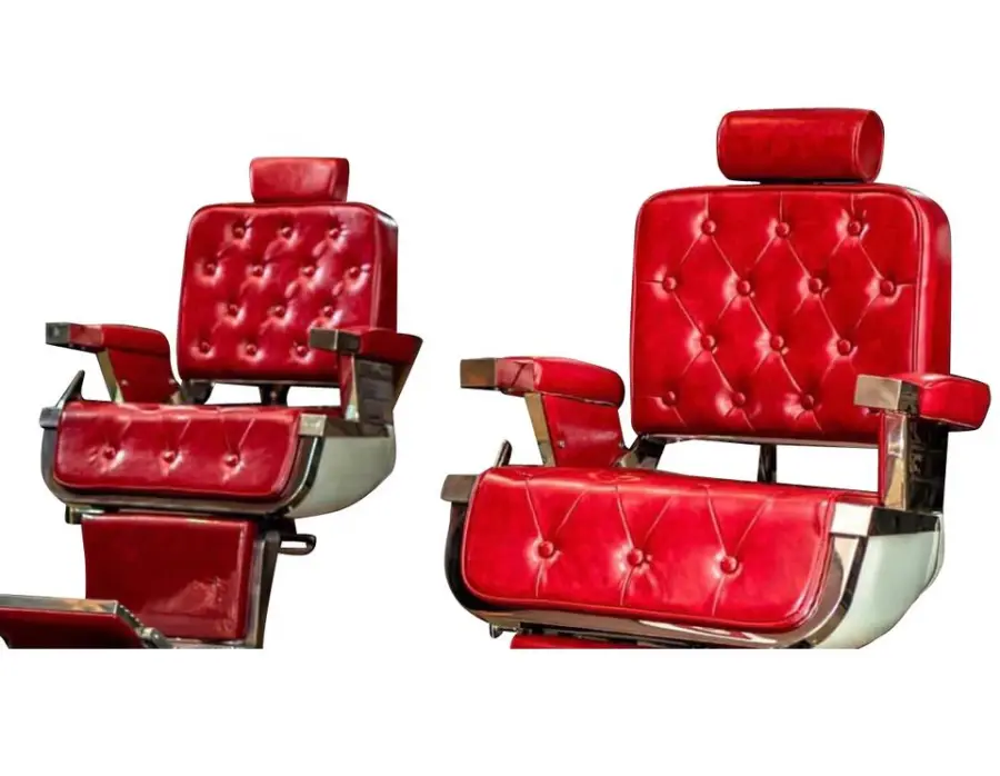 Vintage Style Black and Gold Barber Chair Hydraulic Reclining Barber Chair Manufacturer — image 4