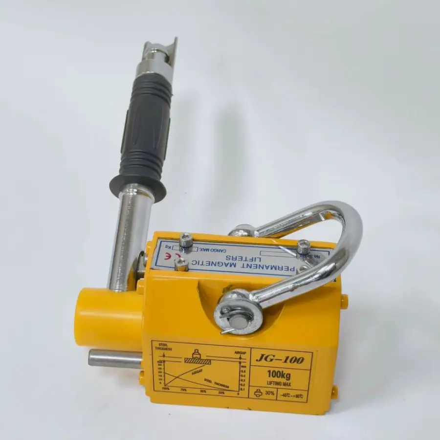 Manual Magnetic Lifter Clamp Permanent Magnet Lifter with 3:1 Safety Factor 1000kg Load Capacity CE Certified — image 3