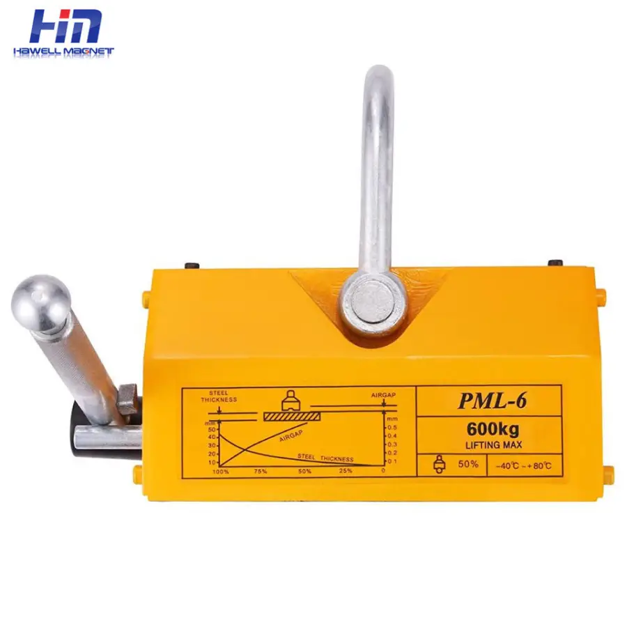 Mini Crane 500kg Manual Handle Lift Baoding Permanent Magnetic Lifter Metal Fasteners Lifting Electromagnet of Bloom — image 3