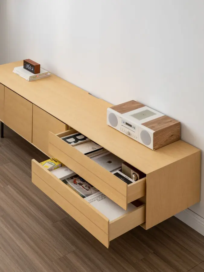Italian Style Light Luxury TV Cabinet Modern Simple Nordic Living Room Solid Wood Bedroom TV Full Set Floor Cabinet — image 5