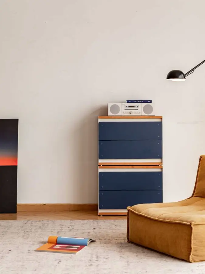 Vintage Solid Wood TV Cabinet Small Apartment Modern Simple Living Room Home Storage Nordic Retro Storage TV Cabinet — image 4