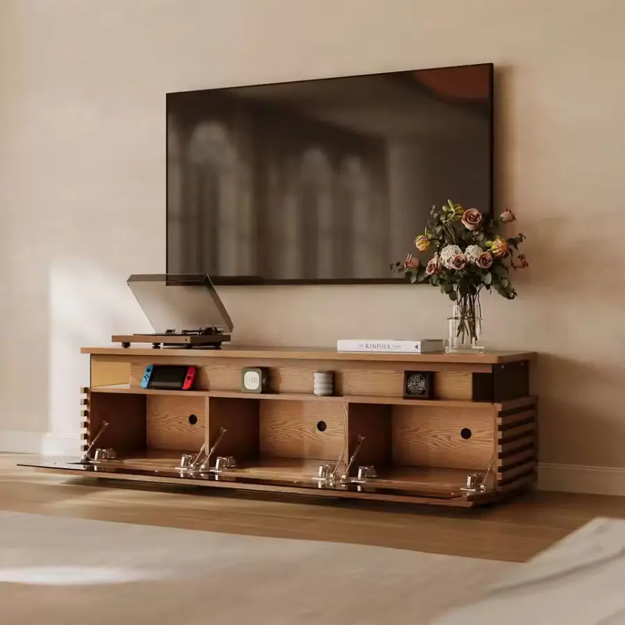 Manufacturer Wholesale Floor-standing New Design Wooden Storage Cabinet Wooden Display Cabinet Living Room Furniture TV — view 2