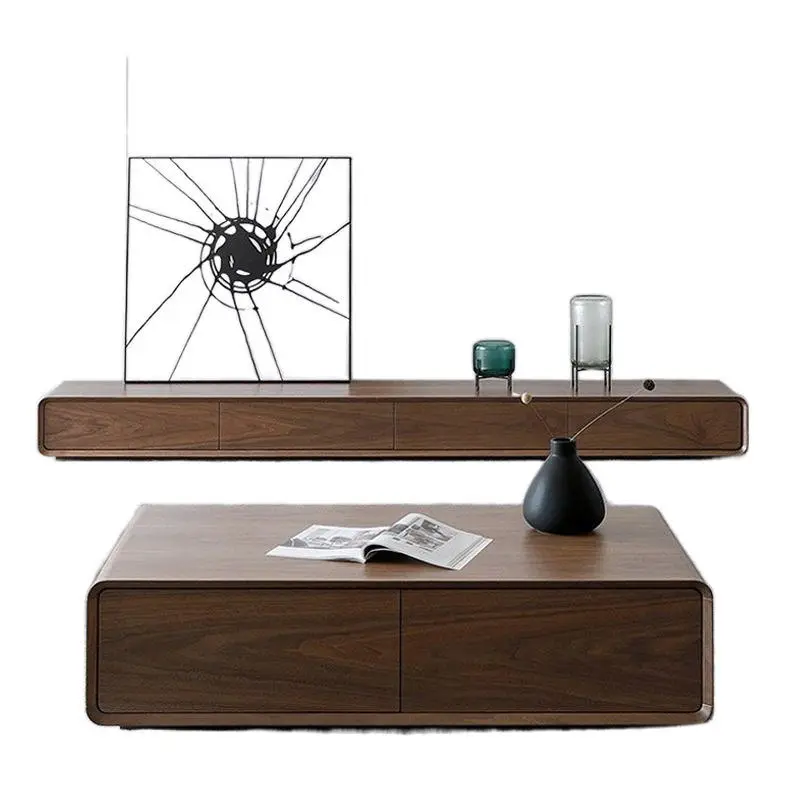Minimalist Cabinet-style TV Cabinet in Walnut Color for Small-sized Living Room — image 5