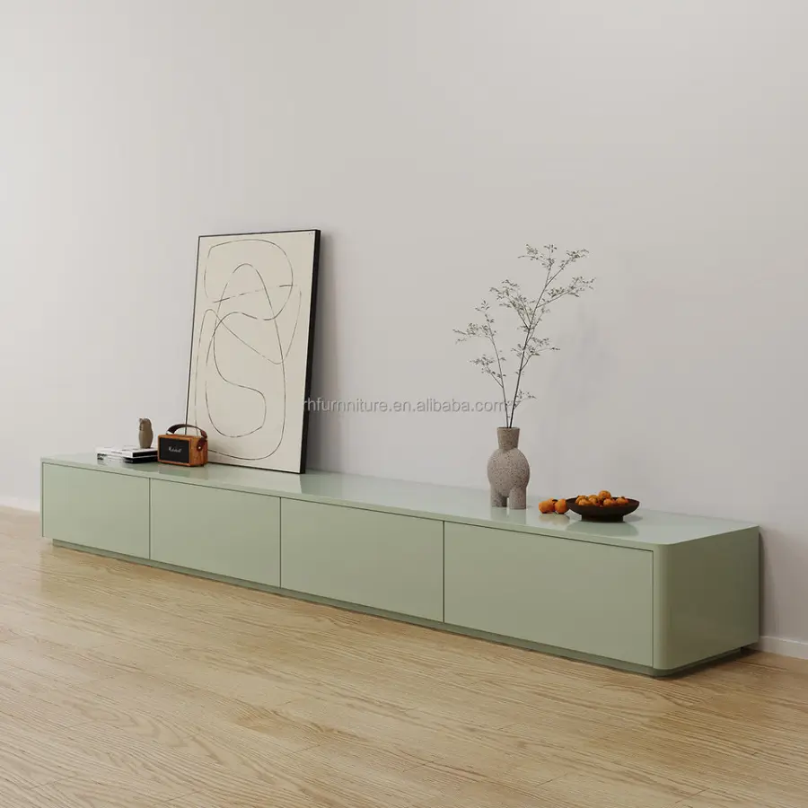 Factory Direct Supply Solid Wood TV Cabinet New Simple Light Luxury Minimalist Living Room Floor Standing Storage TV Cabinet — image 5