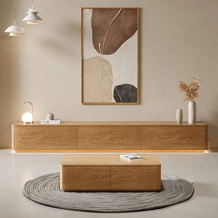 Fraxinus Mandshurica Wall Mounted TV Cabinet — view 1