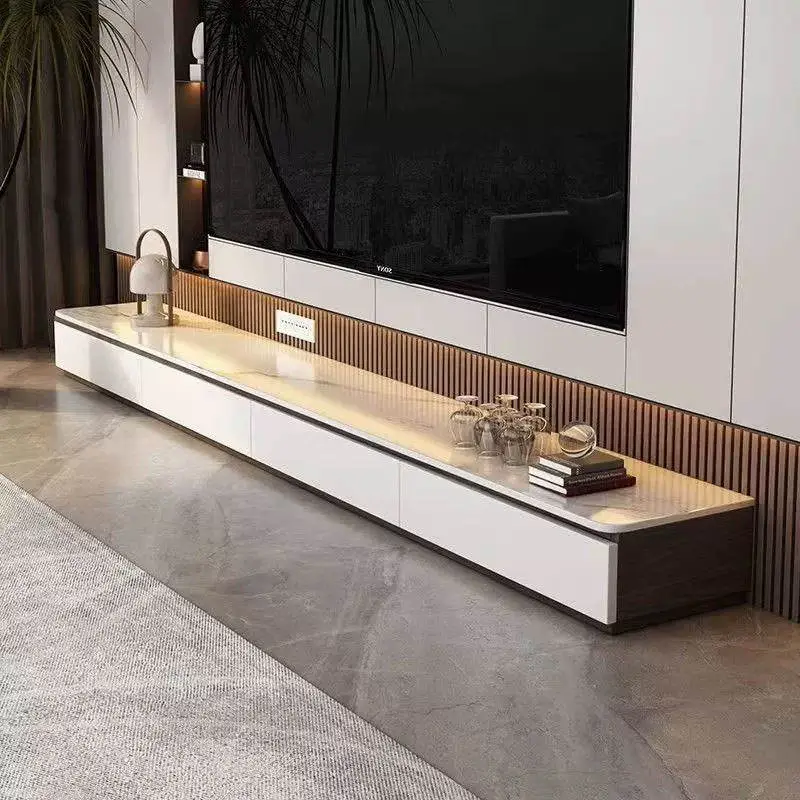 Modern Simple Solid Wood TV Cabinet New Combination for Home Floor/ceiling for Small Apartment Living Room or Bedroom — view 1
