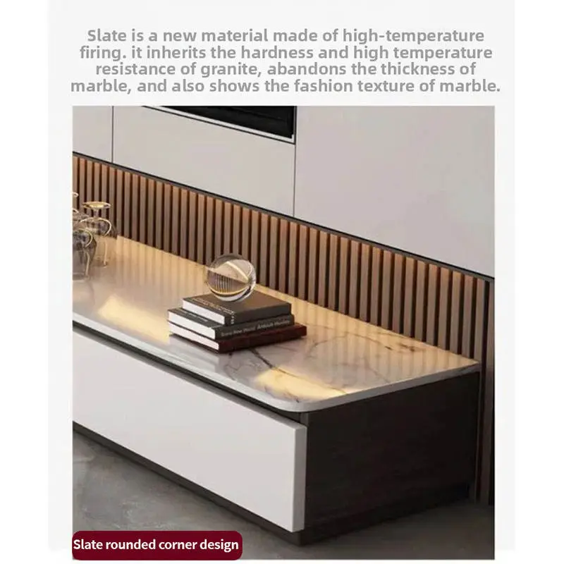 Modern Simple Solid Wood TV Cabinet New Combination for Home Floor/ceiling for Small Apartment Living Room or Bedroom — image 3