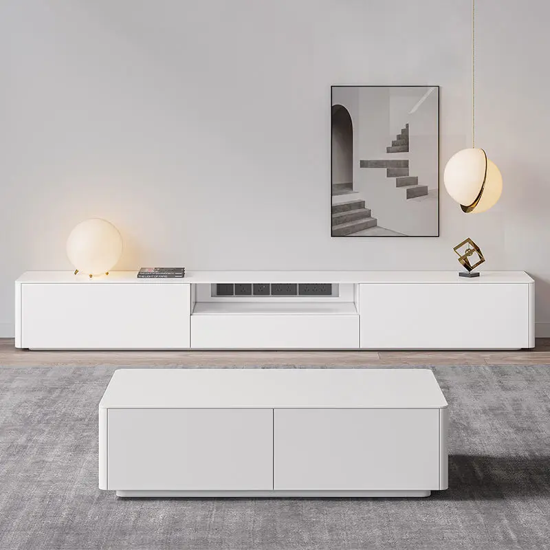 Scandinavian Style TV Cabinet Coffee Table Living Room Modern Casual TV Cabinet Set Factory Direct Supply — view 1