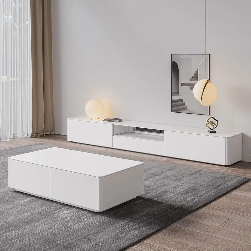 Scandinavian Style TV Cabinet Coffee Table Living Room Modern Casual TV Cabinet Set Factory Direct Supply — image 3