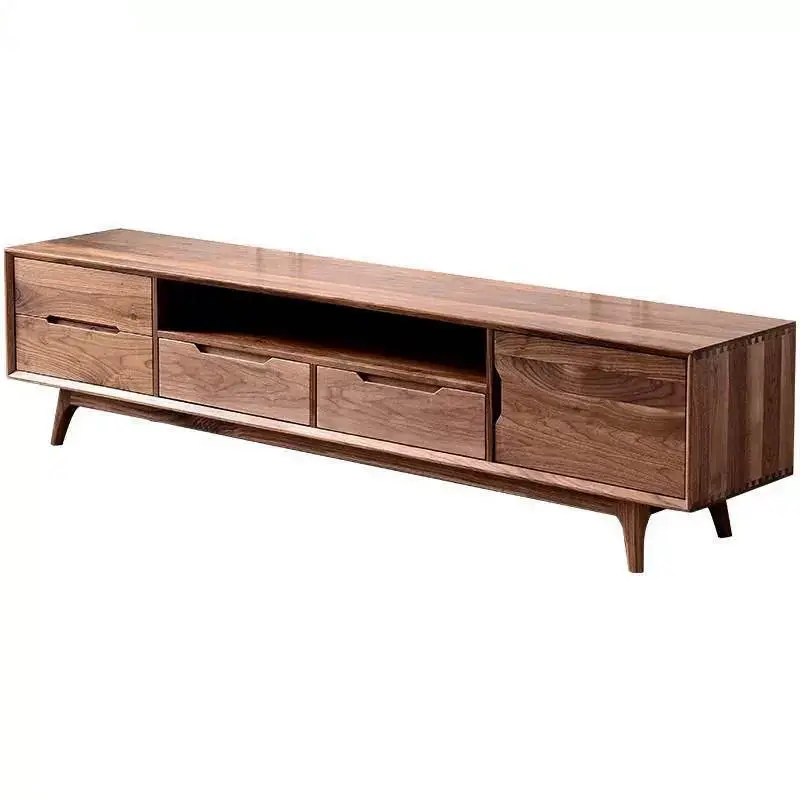 Nordic Modern Simple Storage TV Cabinet North American Black Walnut Small-Sized Floor Cabinet for Bedroom Living Room — image 5