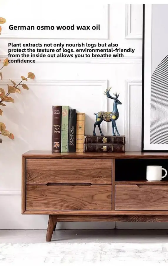 Nordic Modern Simple Storage TV Cabinet North American Black Walnut Small-Sized Floor Cabinet for Bedroom Living Room — image 6
