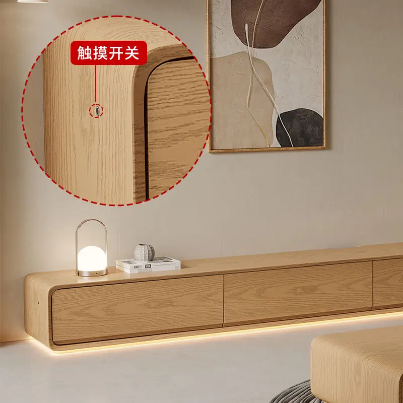 2025 New Design Living Room Furniture Gray Wall-Mounted TV Stand and Coffee Table Factory Direct Sale — view 3