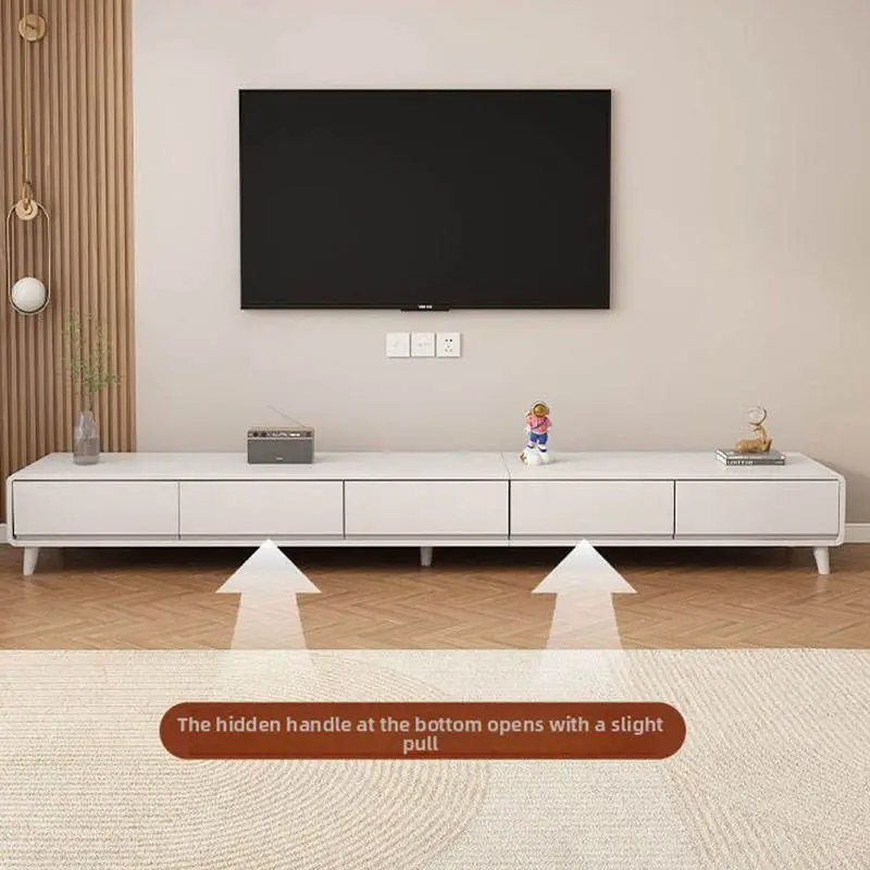 Solid Wood TV Cabinet and Coffee Table Set, Modern and Simple Living Room Household Small Apartment Floor-standing Cabinet — image 3