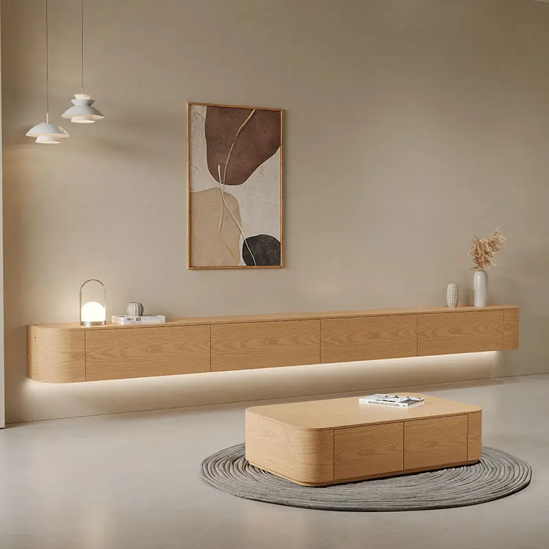 Hanging TV Cabinet Simple Modern Hanging Living Room Household Small Apartment Hanging Rock Board Coffee Table TV Cabine — view 1