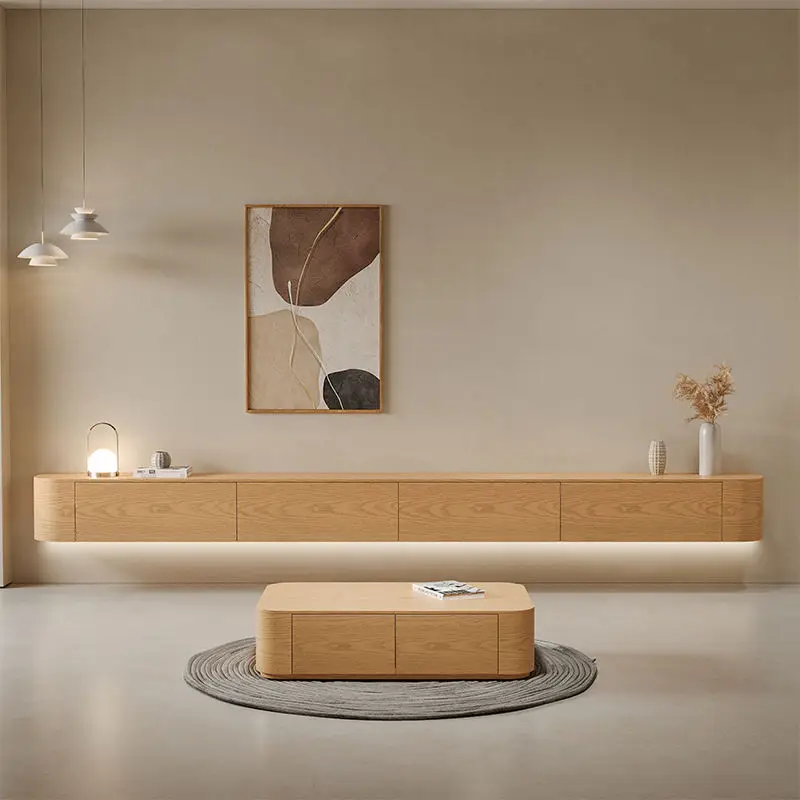 Hanging TV Cabinet Simple Modern Hanging Living Room Household Small Apartment Hanging Rock Board Coffee Table TV Cabinet — image 3