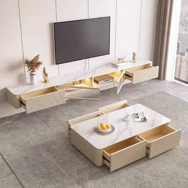 Floating TV Cabinet - Wall-mounted Narrow Model. Modern and Simple Design. Suitable for Small-sized Living Room — image 3