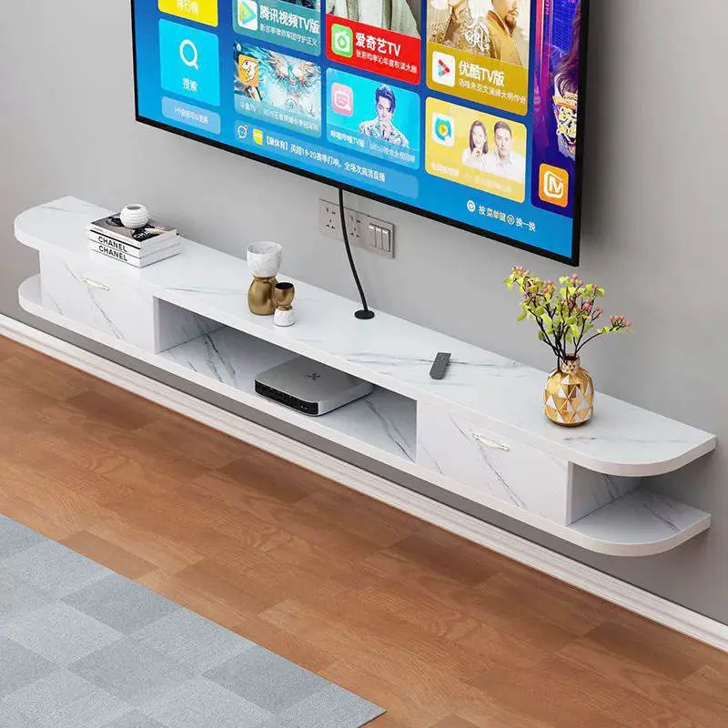 Modern Minimalist Suspended TV Cabinet, TV Stand, TV Set-top Box Storage Rack — view 1