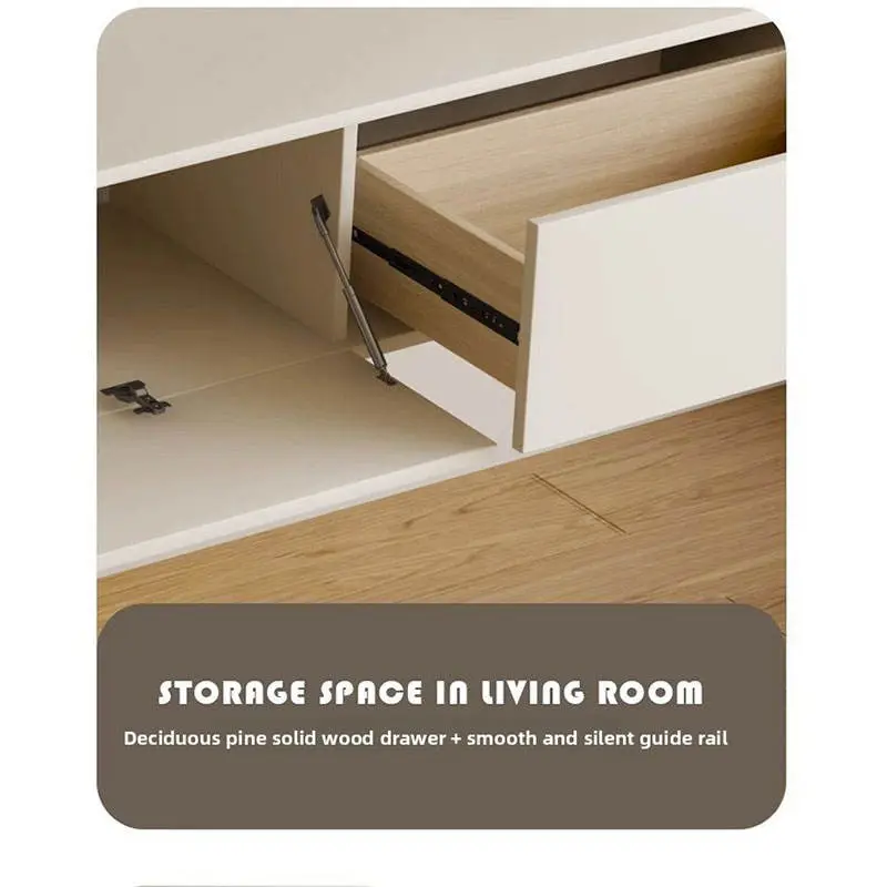 Creamy Style Floating Wall-mounted TV Cabinet 2025 Wall-mounted Cabinet Suspended TV — image 5