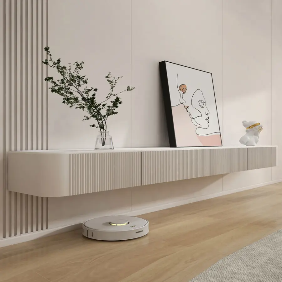 Modern Wholesale TV Cabinet - Table with Storage Shelf - Wooden Console - Wall - White - Nordic Style - Modern TV Cabinet — image 5