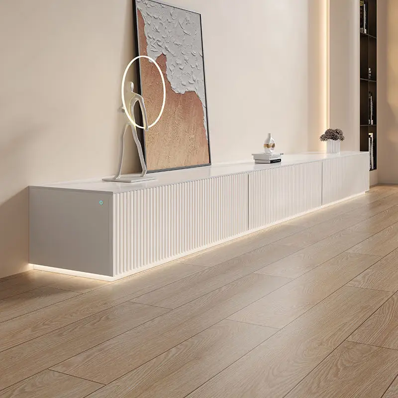 White Nordic-style Modern TV Cabinet - Simple and Practical Home TV Stand — image 4