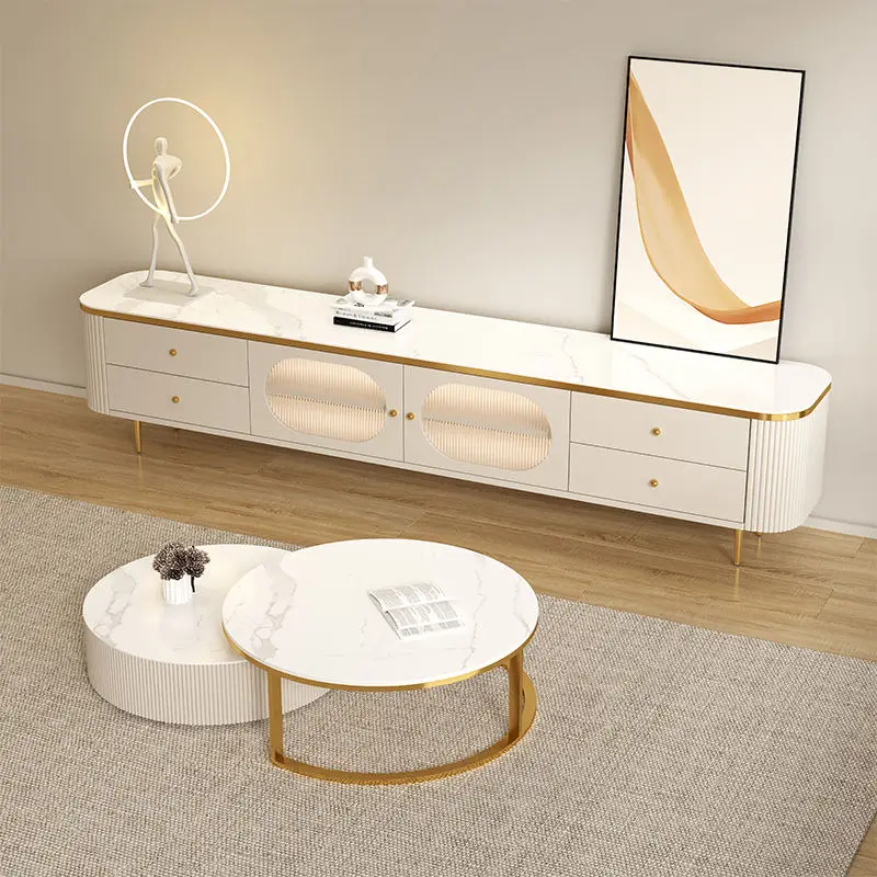 Modern White Wooden TV Cabinet Bracket Minimalist Design Wall-Mounted Mobile Unit for Household & Hotel Living Room Furn — view 1