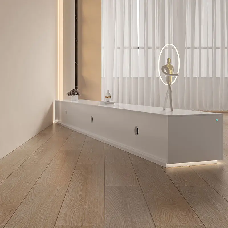 White Nordic-style Modern TV Cabinet - Simple and Practical Home TV Stand — image 6