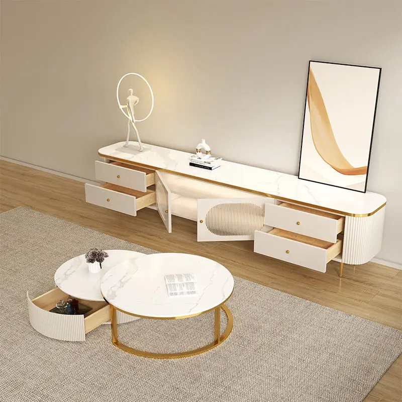 Modern White Wooden TV Cabinet Bracket Minimalist Design Wall-Mounted Mobile Unit for Household & Hotel Living Room Furniture — image 4