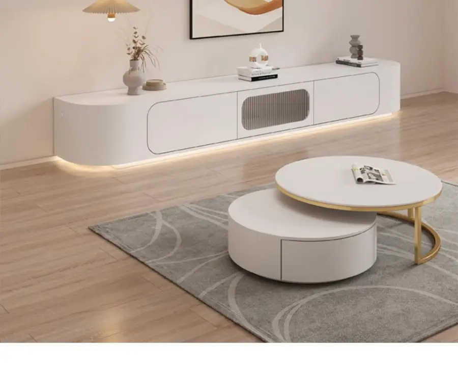 New Product of Medium-density Fiberboard TV Cabinet for the Lightweight Luxury TV Wall Unit — image 3
