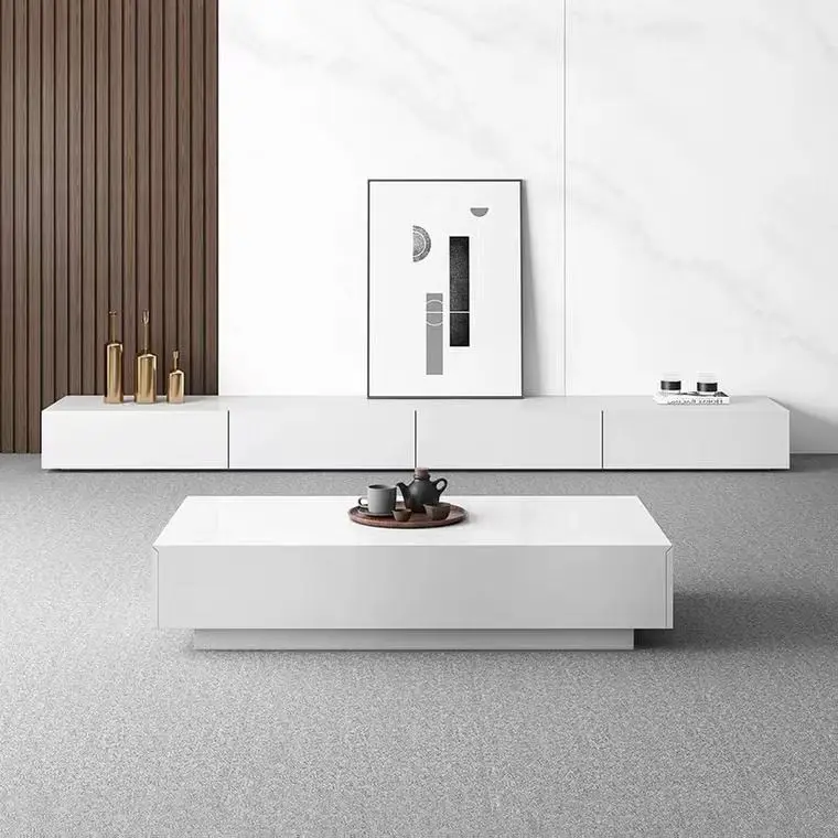 Bestselling Modern European TV Cabinet Coffee Table Combo Stylish Living Room Furniture with Storage for Home Use for Be — view 1