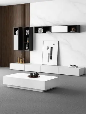 Bestselling Modern European TV Cabinet Coffee Table Combo Stylish Living Room Furniture with Storage for Home Use for Bedroom — image 6