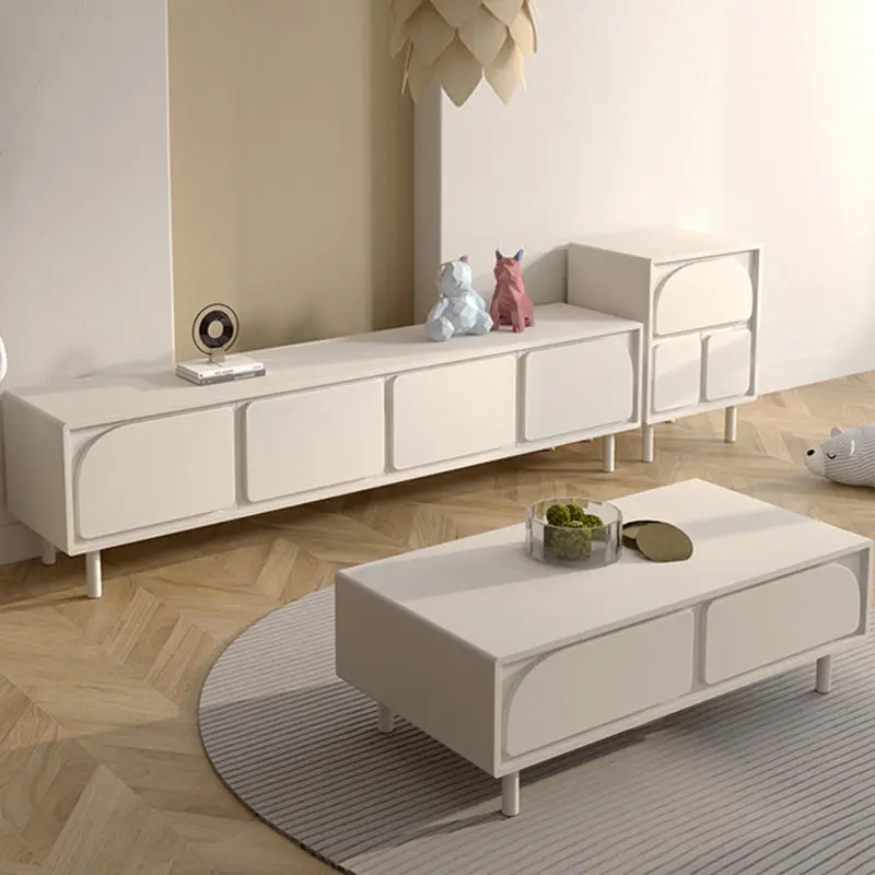 Contemporary Italian Style Modern TV Cabinet Unique Wooden for Apartment Farmhouse House Plywood Panel Foldable TV Stand — view 1
