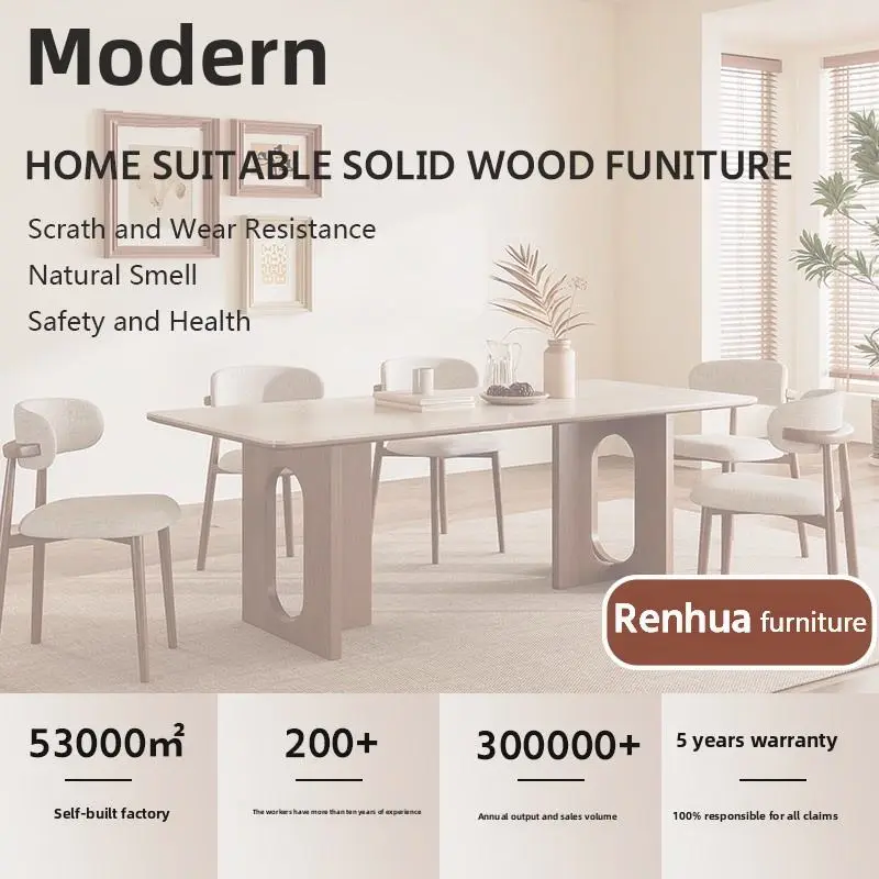 Modern Minimalist Wooden TV Stand Living Room Furniture TV Cabinet and Coffee Table Set Luxury LED TV Unit Media Console — image 7