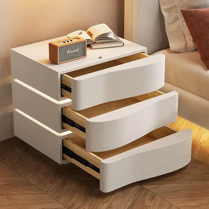 Intelligent Floating Bedside Cabinet, Simple Home Bedroom Bedside Cabinet, Creative Small Solid Wood Storage Cabinet — image 4