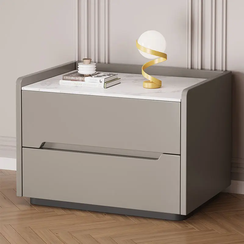 Modern Simple Solid Wood Bedside Cabinet Home Premium Feeling Bedroom Bedside Cabinet — view 1