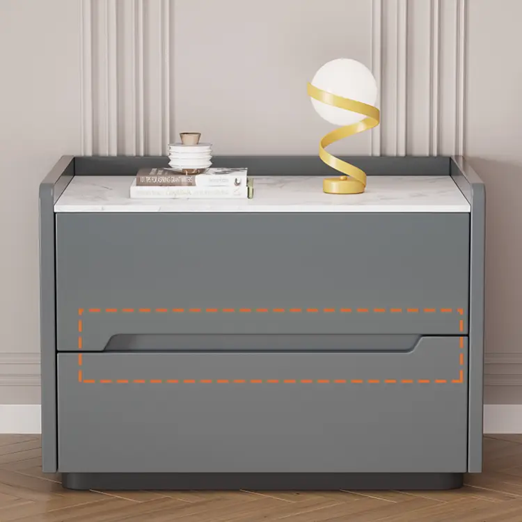 Modern Simple Solid Wood Bedside Cabinet Home Premium Feeling Bedroom Bedside Cabinet — image 2