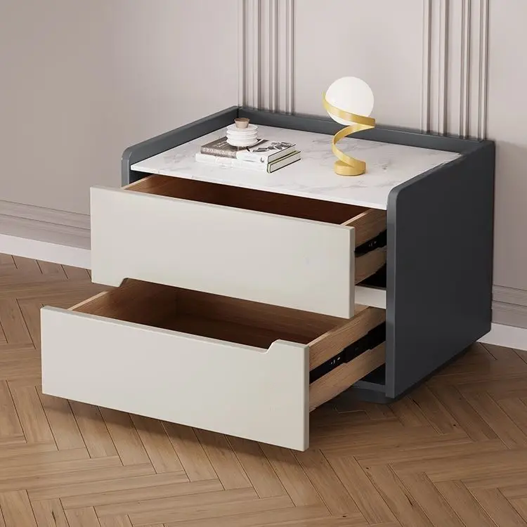 Modern Simple Solid Wood Bedside Cabinet Home Premium Feeling Bedroom Bedside Cabinet — image 3