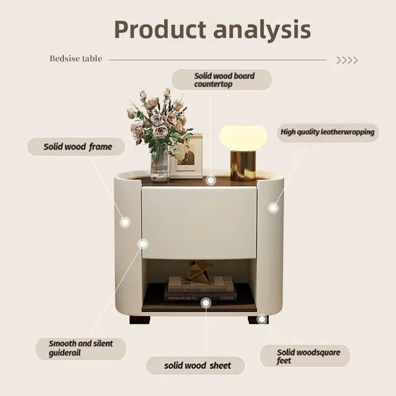 New Italian Minimalist Bedside Cabinet Modern Bedroom Designer Creative Bedside Cabinet — image 6