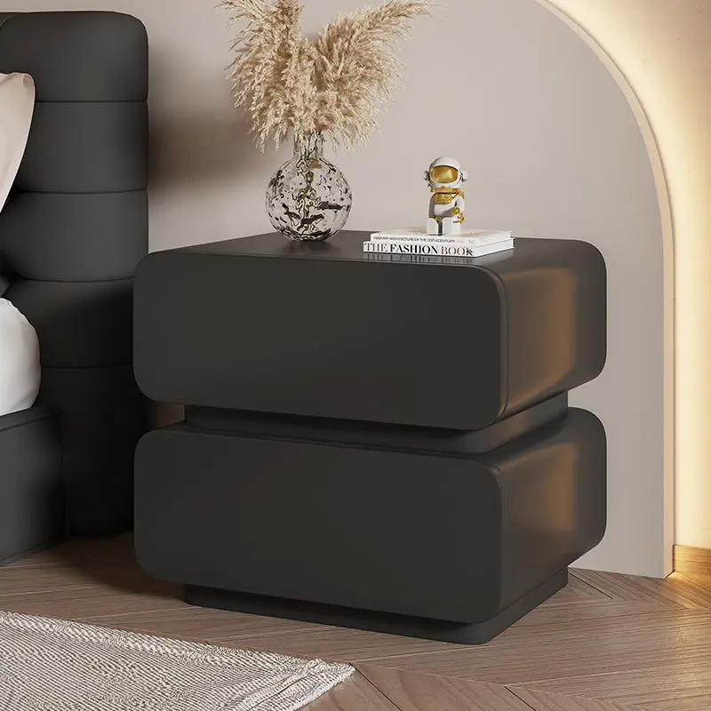 Scandinavian Light Luxury Solid Wood Bedside Cabinet Modern Cream Wind Bedside Cabinet — image 5
