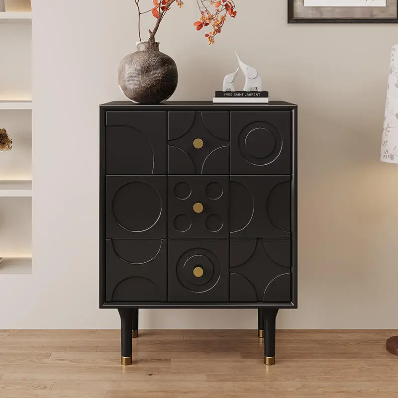 Creative Bedside Table, Simple and Modern Retro Style Bedside Cabinet, Vintage Storage Small Cabinet — image 5