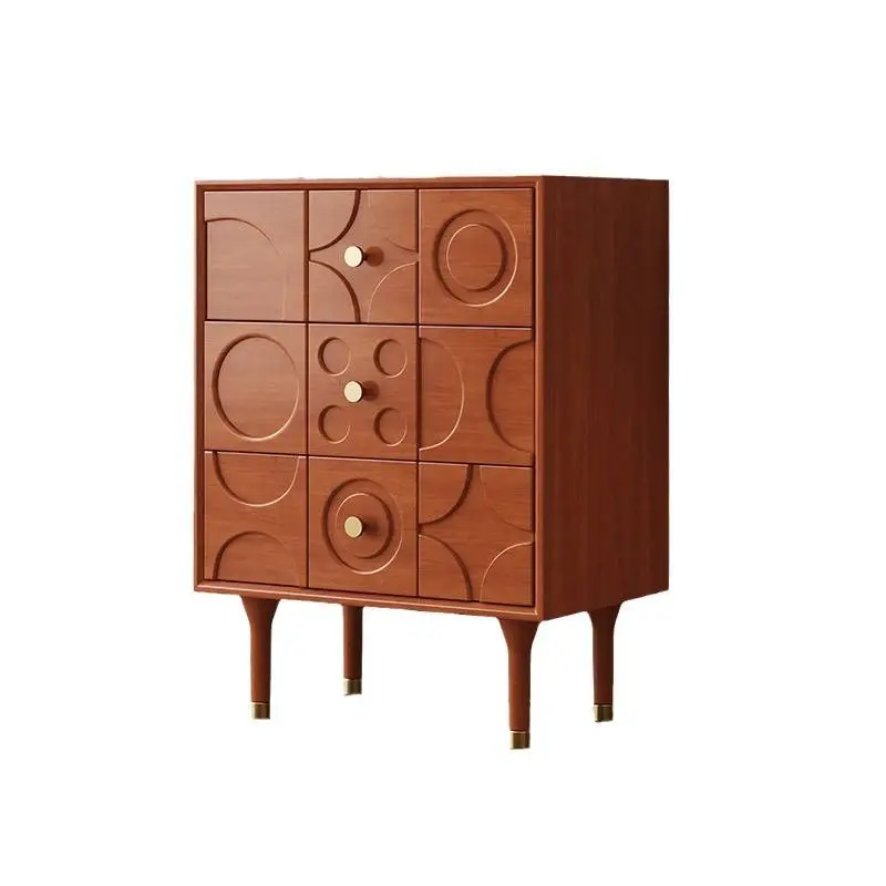 Creative Bedside Table, Simple and Modern Retro Style Bedside Cabinet, Vintage Storage Small Cabinet — image 6